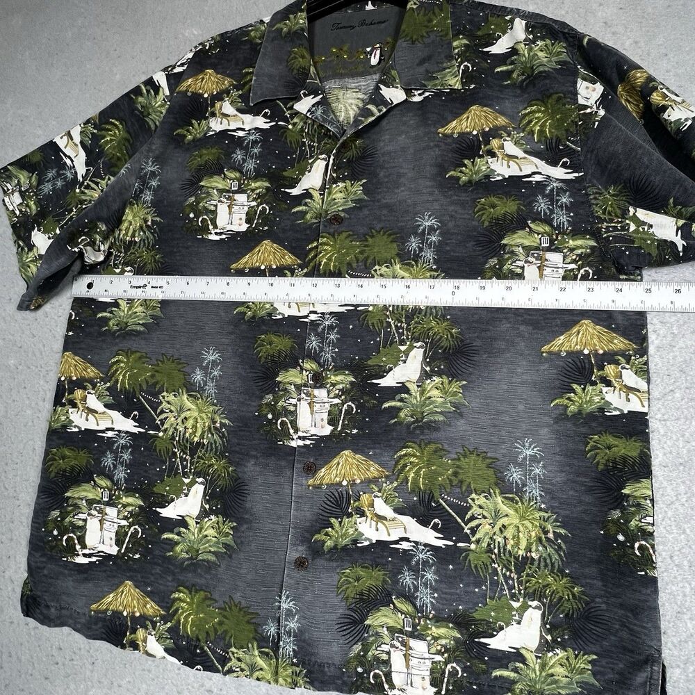 Tommy Bahama Mens XL Multicolor X Mas Hawaiian Silk Short Sleeve Limited Edition - Picture 6 of 13